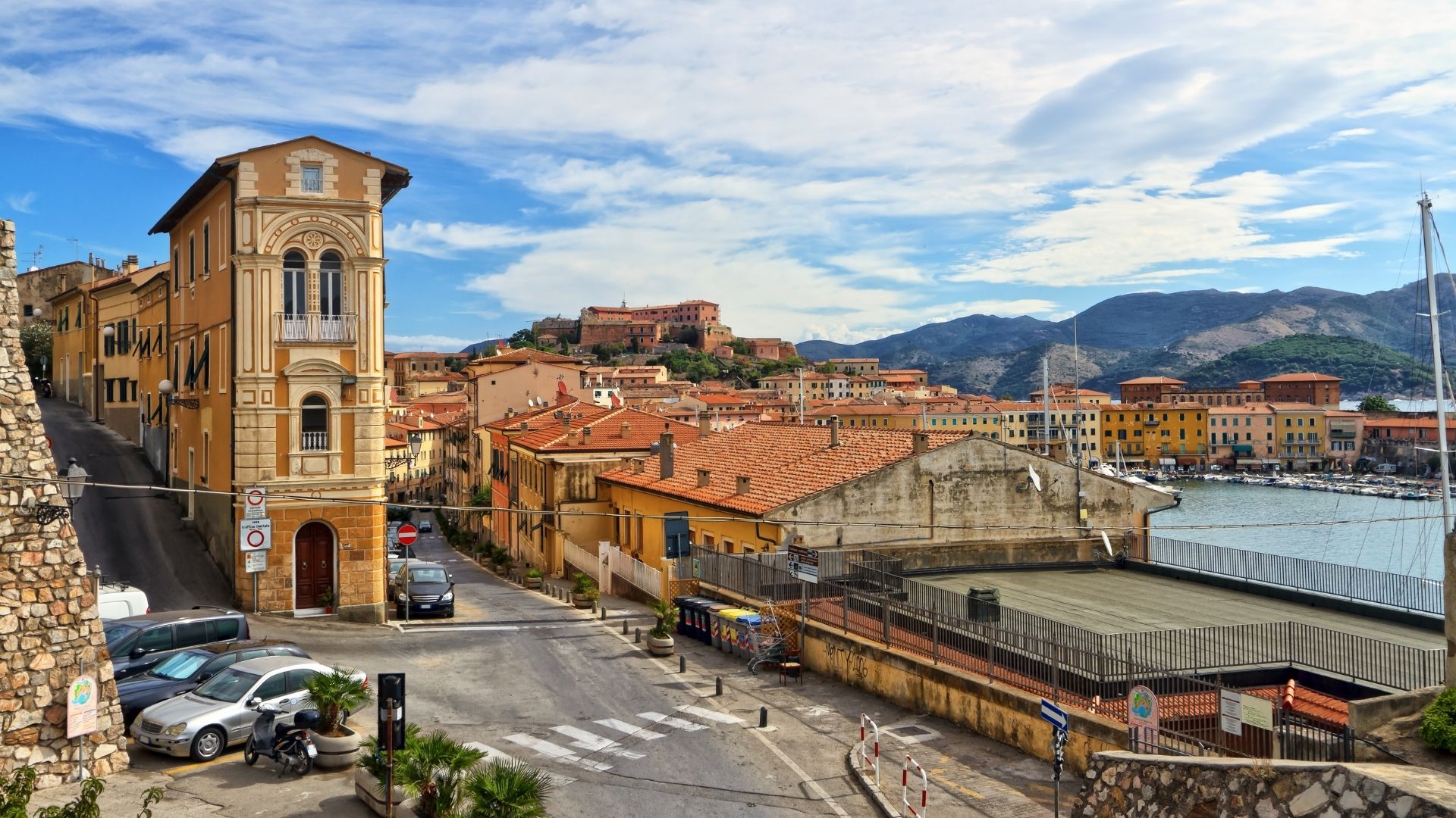 Portoferraio's old town climbs the headland between the two Medici citadels. The Palazzina dei Mulini at the top — Napoleon's residence on Elba — opens to visitors and holds his personal library and exile correspondence.