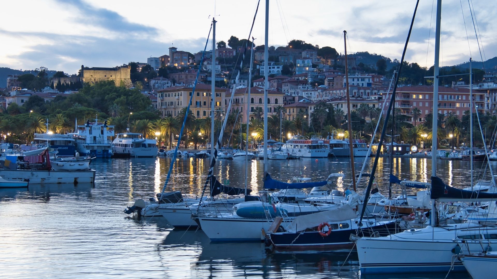 La Spezia's Marina Porto Mirabello — embarkation marina for the eastern Liguria and Tuscan routes.