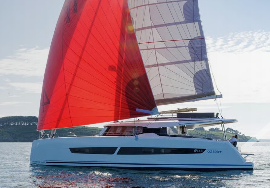 ISLA BELLA, 2028 Fountaine Pajot FP 48 Quintet, Exuma Bahamas