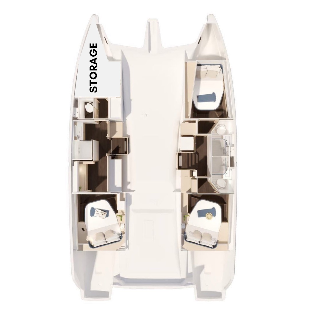Layout for SERENUS, a 2026 Fountaine Pajot FP 44 Maestro