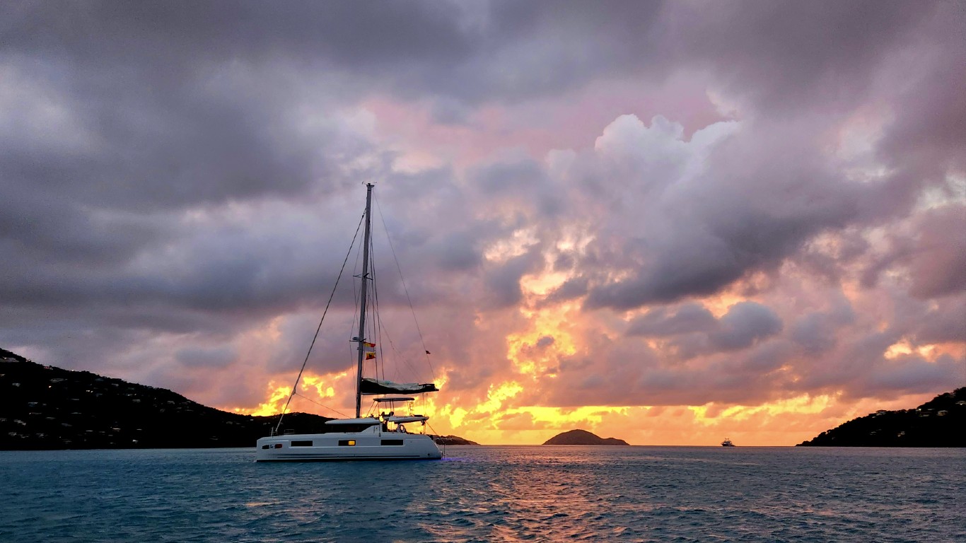 Sail to Magens Bay, St. Thomas in the US Virgin Islands, for spectacular beaches and a lively weekend scene.