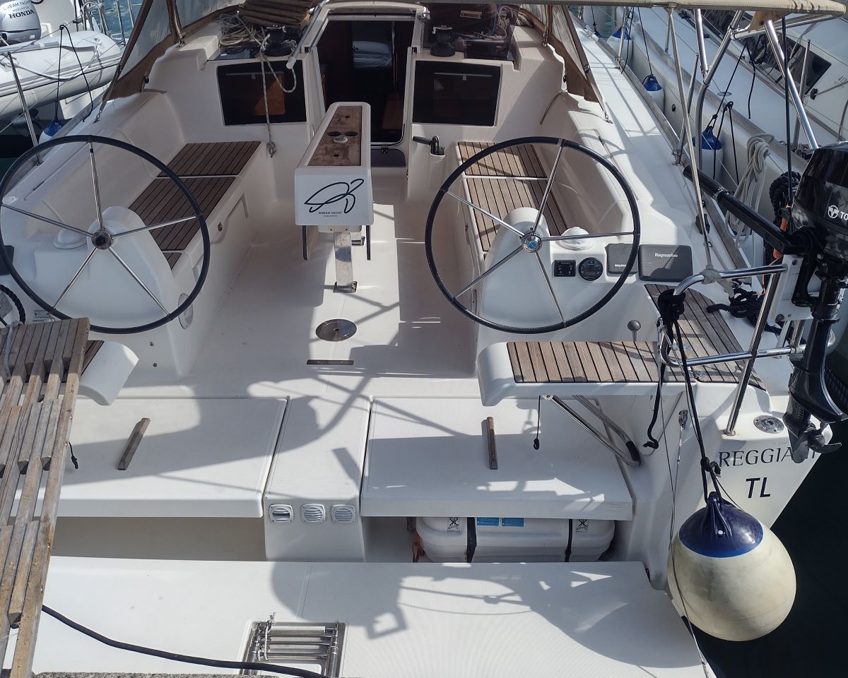 Reggiani, a 2017 Dufour 382 GL available for charter in Italy.