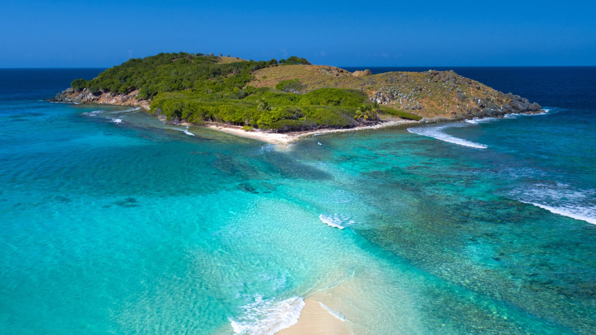 Green Cay in BVI, an ideal spot for snorkeling and enjoying the serene, untouched natural beauty.