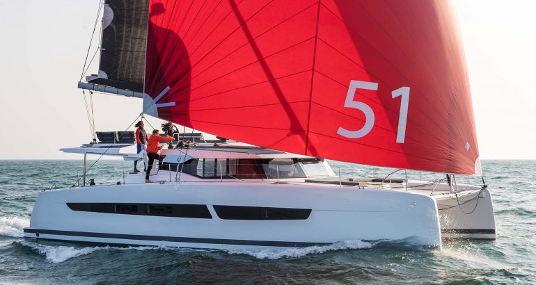 Tiki, a 2024 Fountaine Pajot Aura 51 SMART ELECTRIC available for charter in Italy.