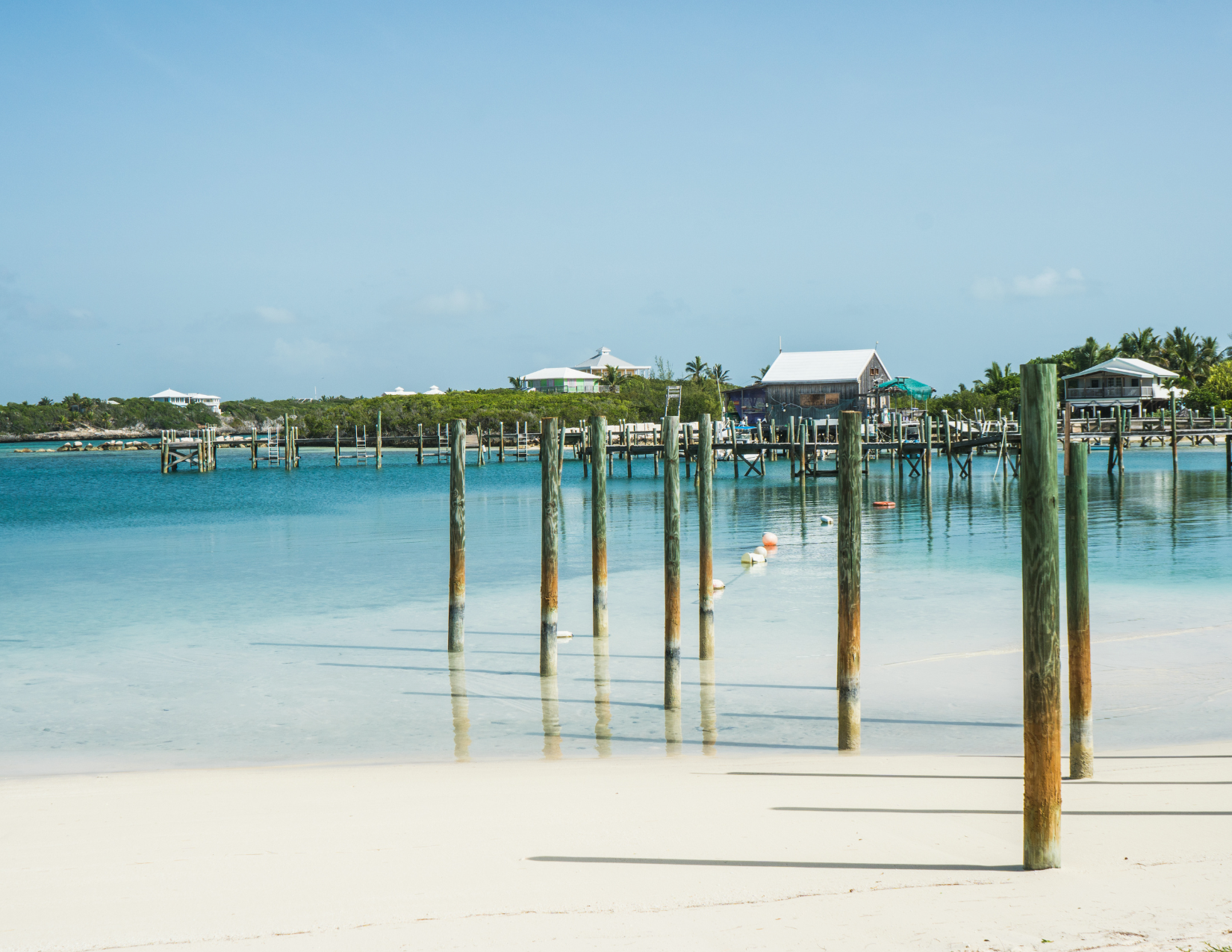 Pirate's lair anchorage in the Exuma Bahamas