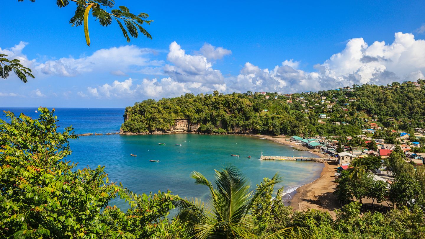 Anse La Raye is a picturesque fishing village offering a weekly fish fry and hiking opportunities ashore.