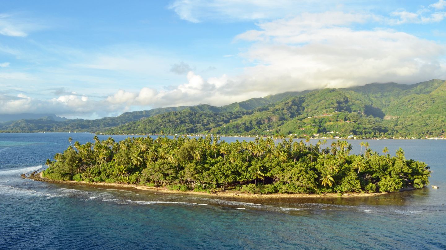 Relax on Tahiti's Motu Iriru, Raiatea. Enjoy secluded beaches, clear waters, and serene beauty in the Society Islands during your yacht charter.