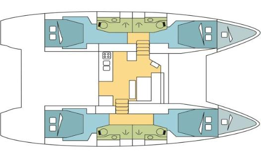 Layout for Gloria, a 2025 Lagoon 46