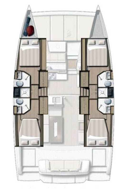 Layout for Seas The Day Bvi, a 2022 Bali 4.2 