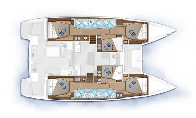 Layout for Big Bertha, a 2023 Lagoon 50 