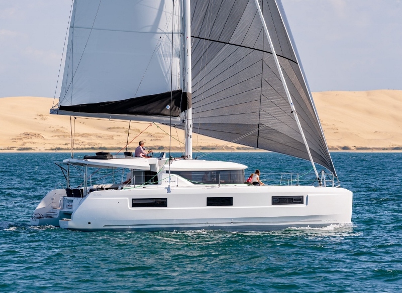 2022 Lagoon 46  'Marylou', available for bareboat charter in Exuma Bahamas