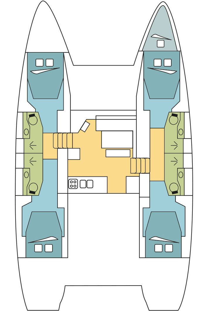 Layout for Marylou, a 2022 Lagoon 46 