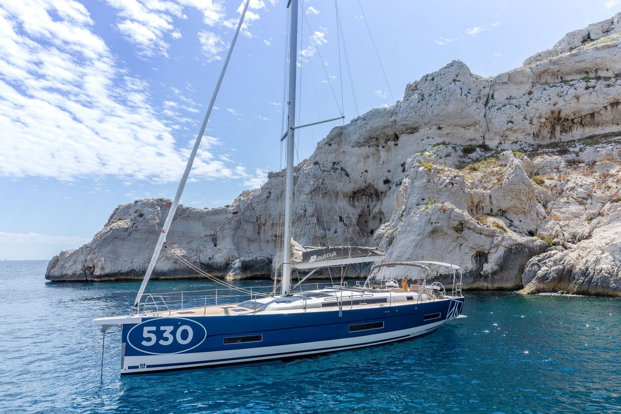 CHOLITA, a 2022 Dufour 530 available for charter in the British Virgin Islands.