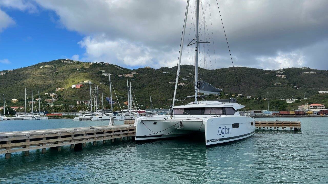 OGIBNI, a 2020 Fountaine Pajot Elba 45 available for charter in the British Virgin Islands.