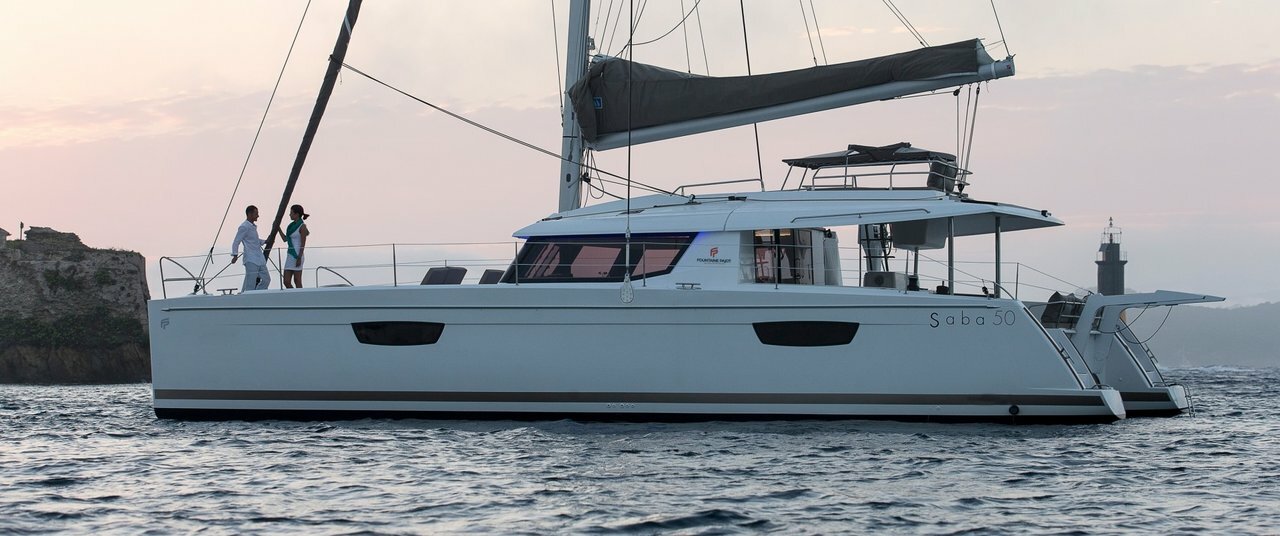 2019 Fountaine Pajot Saba 50 'SOLEIL RAE', available for bareboat charter in British Virgin Islands