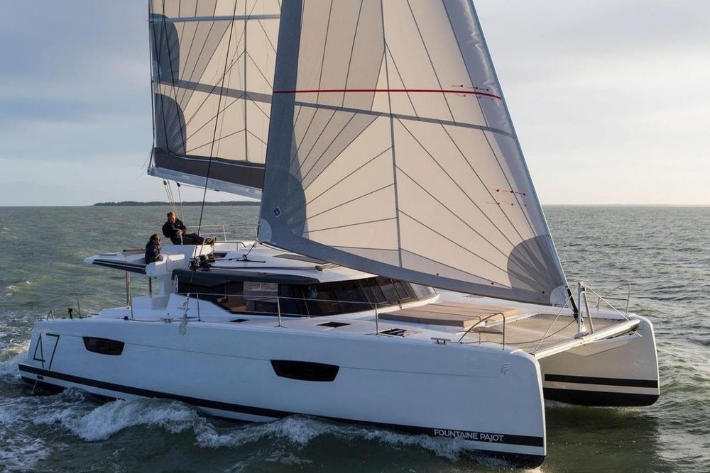 BAREFOOT OASIS, a 2020 Fountaine Pajot Saona 47 Quintet available for charter in the British Virgin Islands.