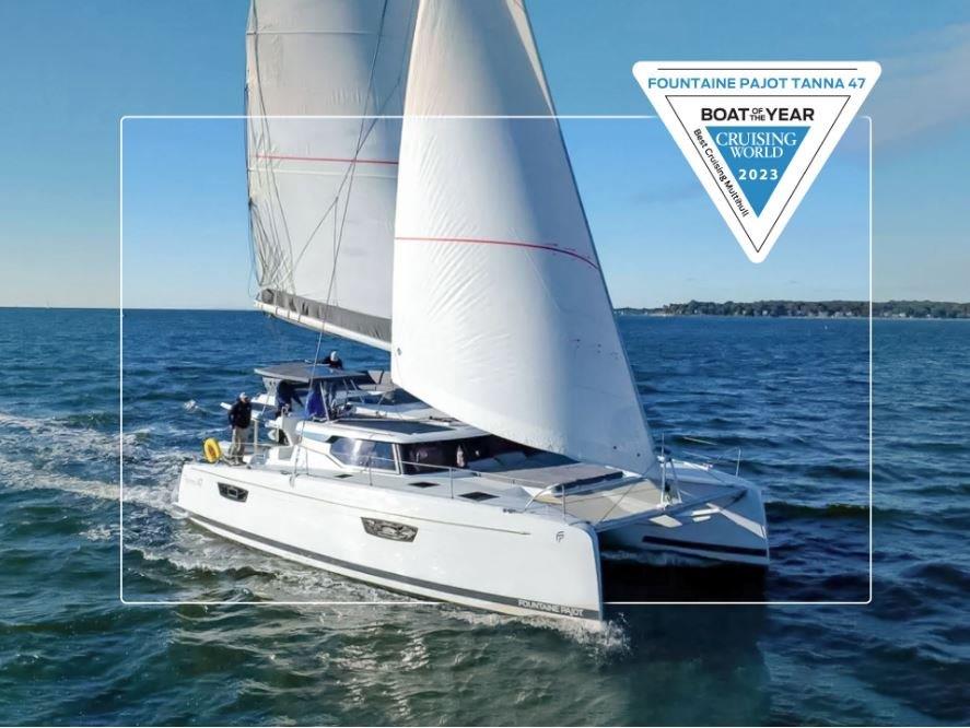 STARGAZER, a 2023 Fountaine Pajot Tanna 47 available for charter in the British Virgin Islands.