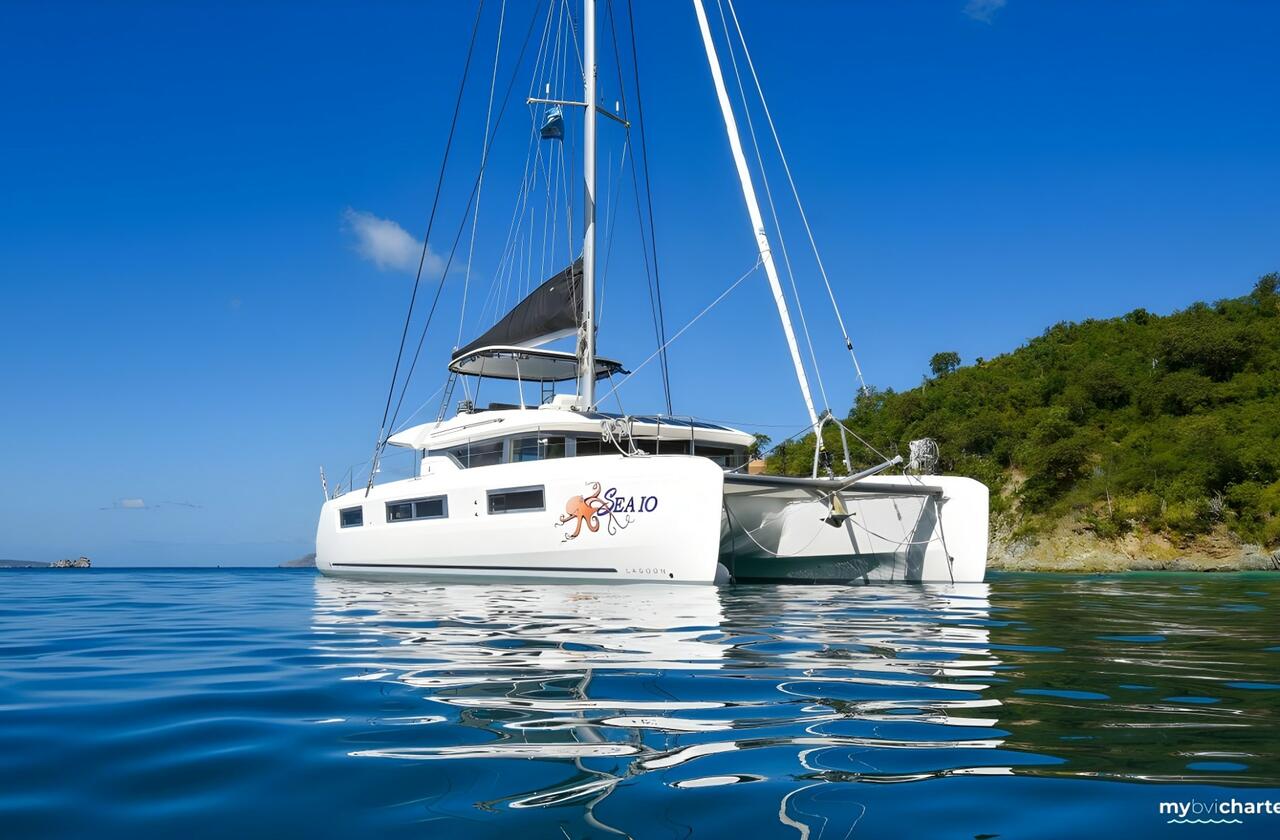 SEA IO, a 2020 Lagoon 50 OW available for charter in the British Virgin Islands.