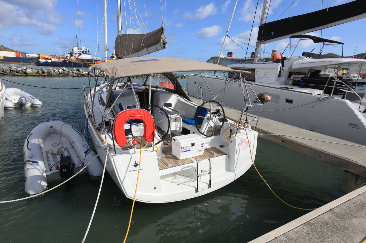 NAYA, a 2019 Sun Odyssey 349 available for charter in the British Virgin Islands.