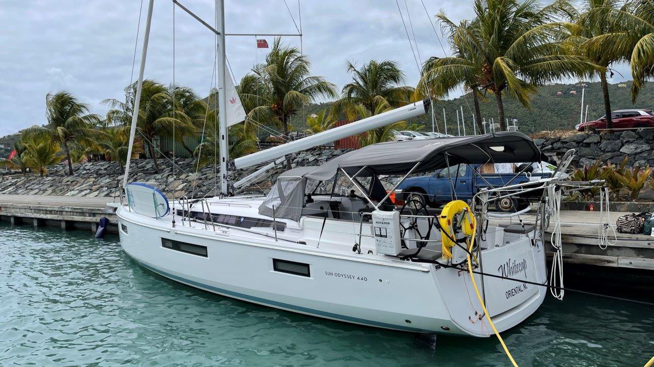 WHITE CAP, a 2020 Sun Odyssey 440 available for charter in the British Virgin Islands.