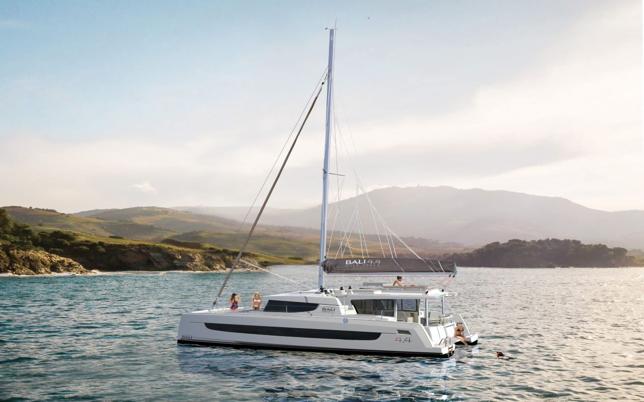 FLAX, a 2024 Bali 4.4 available for charter in St. Martin, Anguilla & St. Barts.