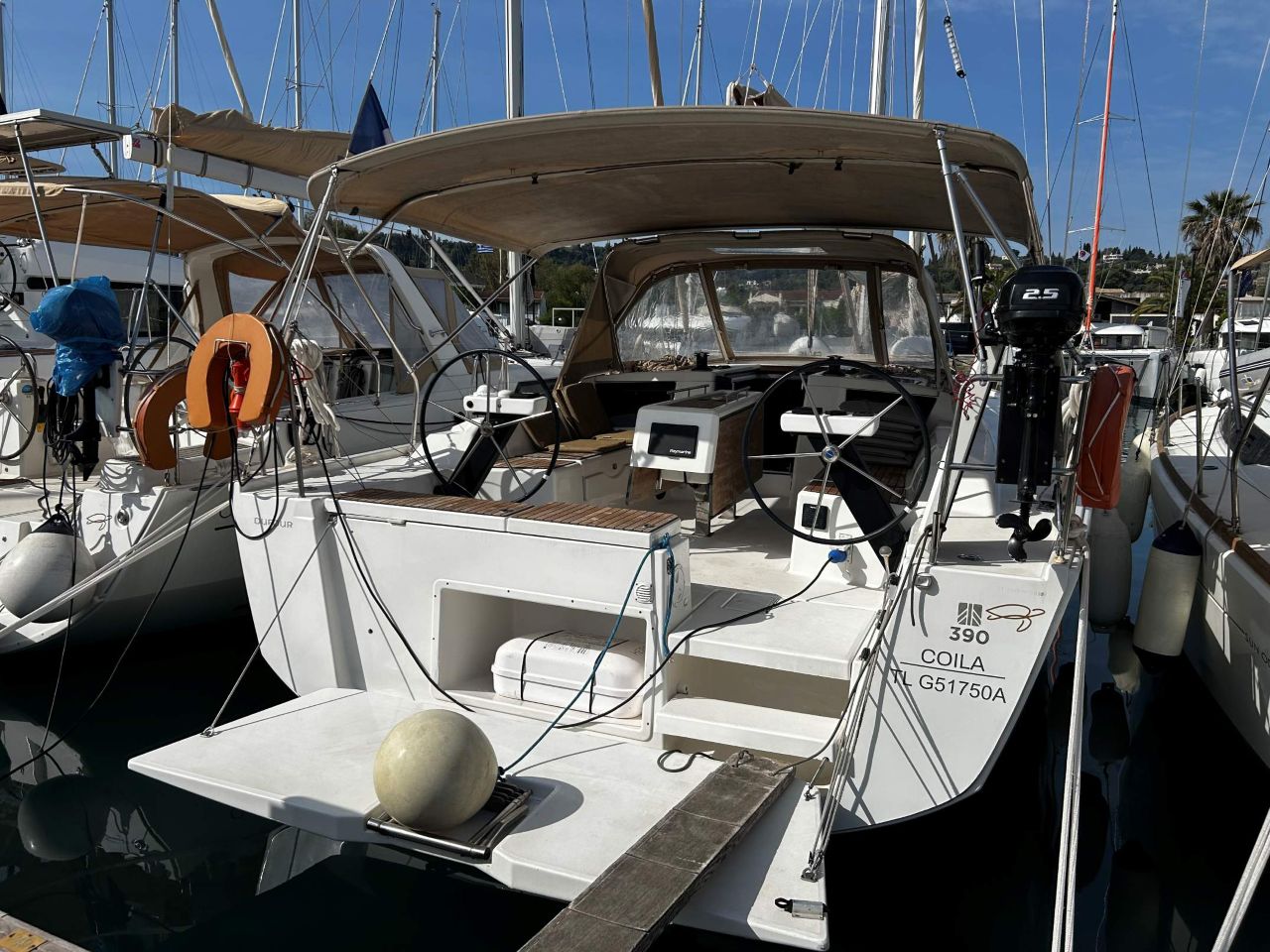 COILA, a 2023 Dufour 390 GL available for charter in Greece.
