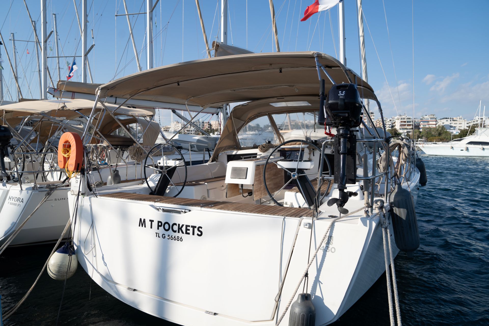 M T POCKETS, a 2023 Dufour 430 GL available for charter in Greece.