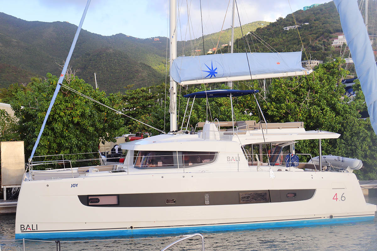 JOY, a 2023 Bali 4.6 available for charter in the British Virgin Islands.