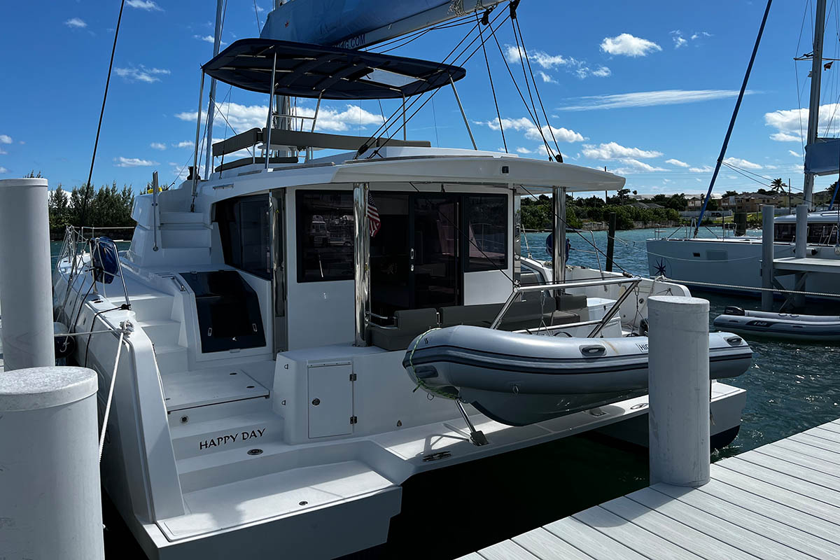 HAPPY DAY, a 2022 Bali 4.8 available for charter in the Abaco Bahamas.