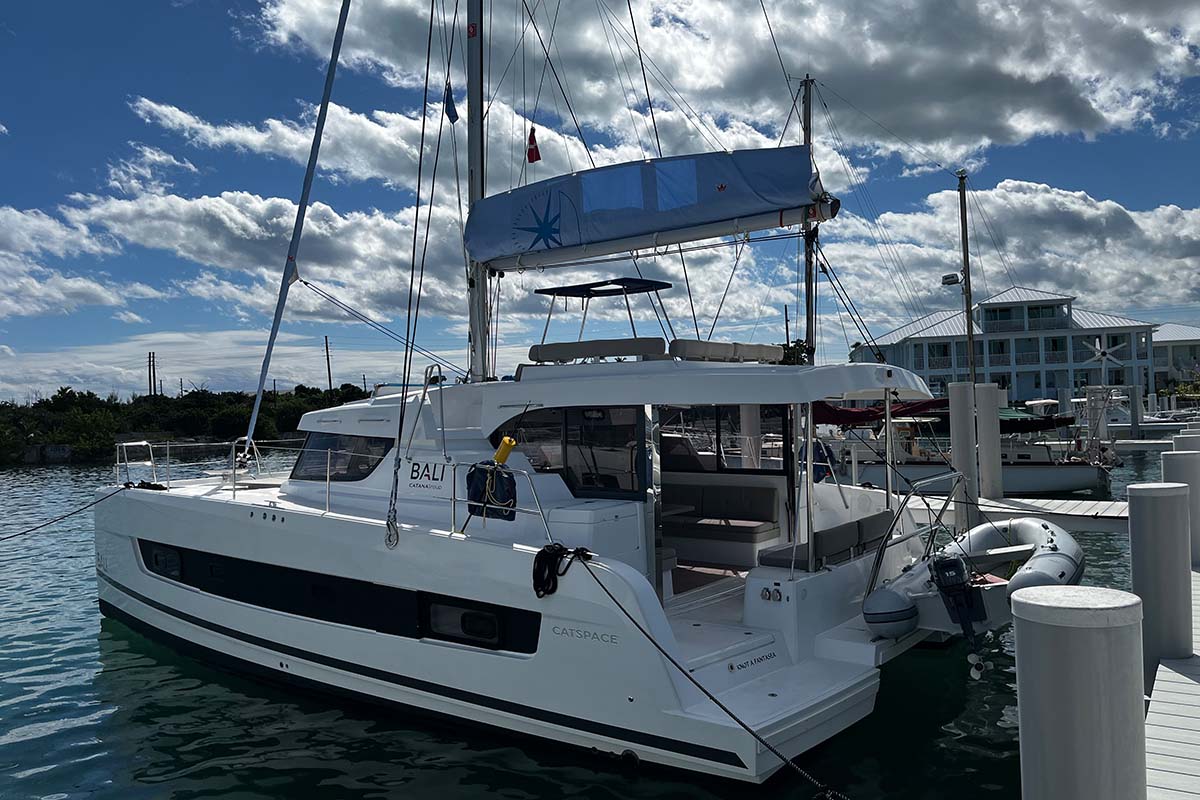 KNOT A FANTASEA, a 2023 Bali Catspace available for charter in the Abaco Bahamas.