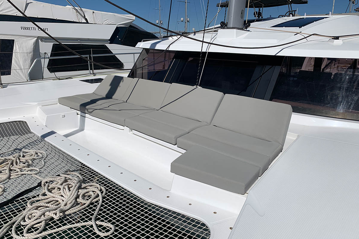 BE NAUTI, a 2023 Fountaine Pajot Elba 45 available for charter in the British Virgin Islands.