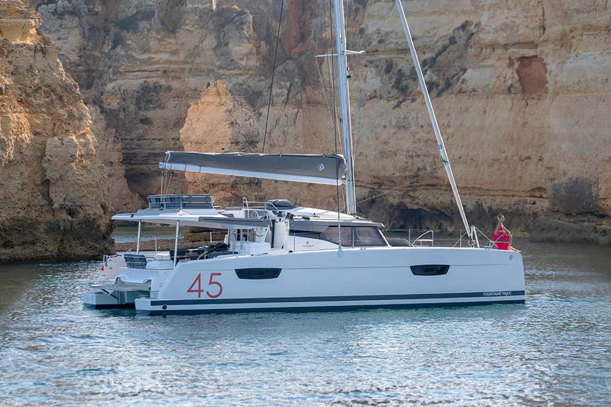 2020 Fountaine Pajot Elba 45 'NAHOA', available for bareboat charter in Greece