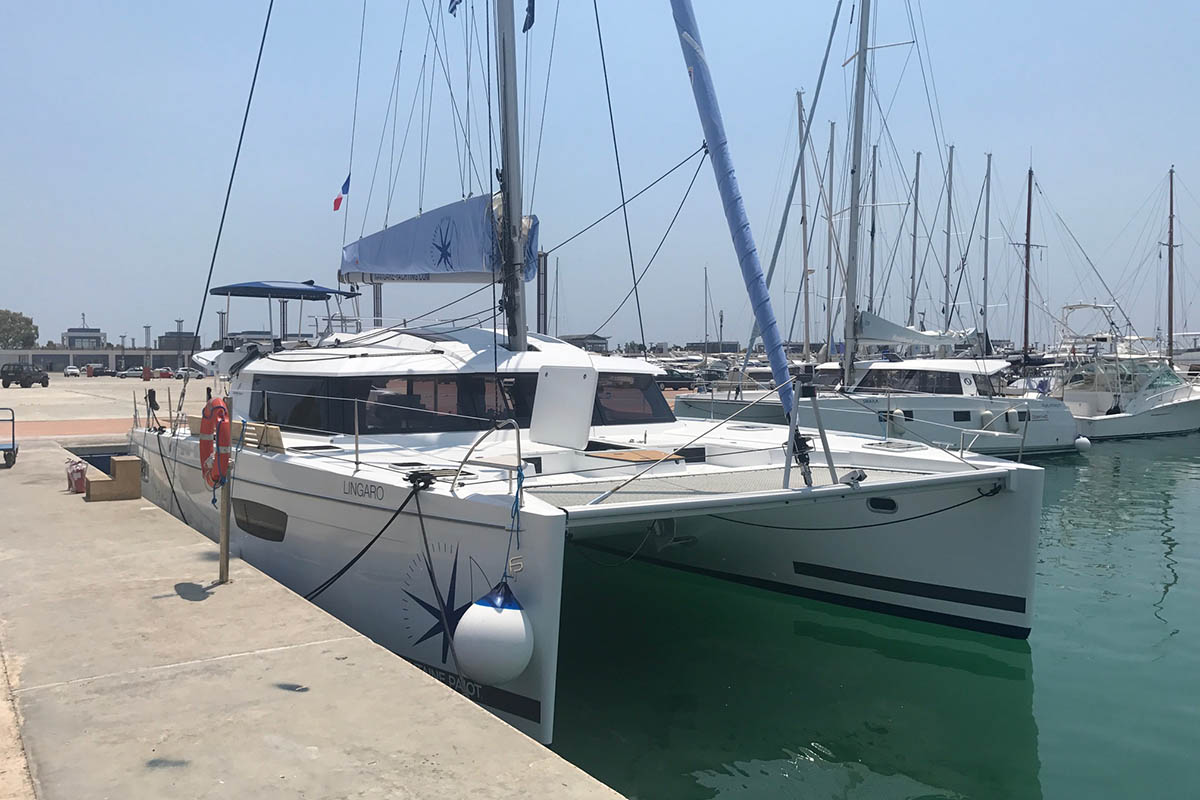 LINGARO, a 2019 Fountaine Pajot Saba 50 available for charter in Greece.