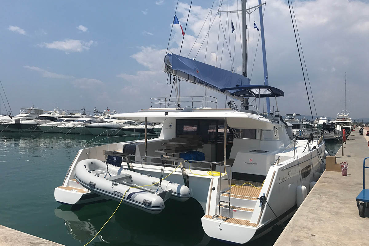 WATERLOO, a 2019 Fountaine Pajot Saba 50 available for charter in Croatia.