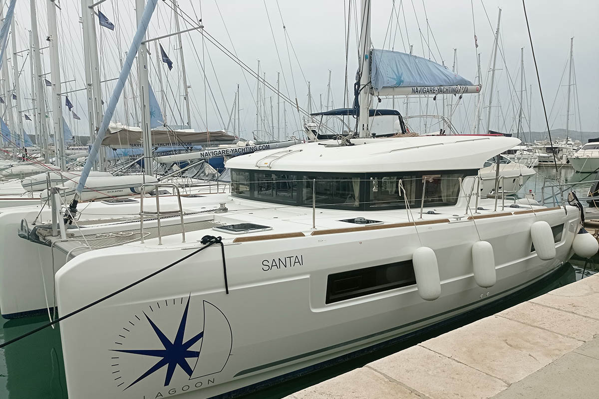 SANTAI, a 2019 Lagoon 40 available for charter in Croatia.