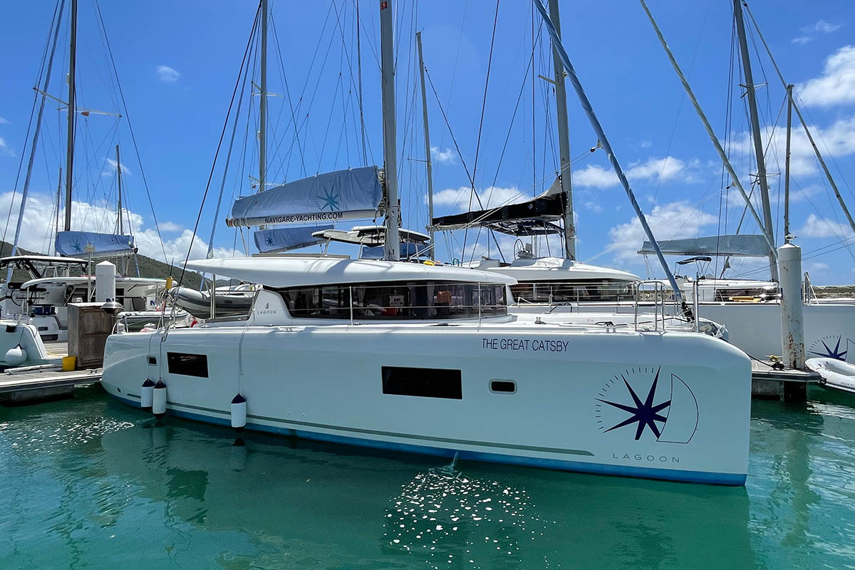 THE GREAT CATSBY, a 2021 Lagoon 42 available for charter in the British Virgin Islands.