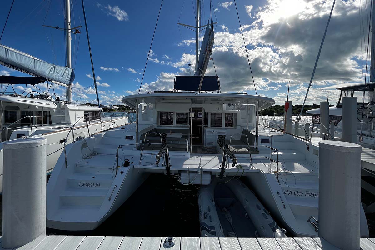 CRISTAL, a 2018 Lagoon 450 F available for charter in the Abaco Bahamas.