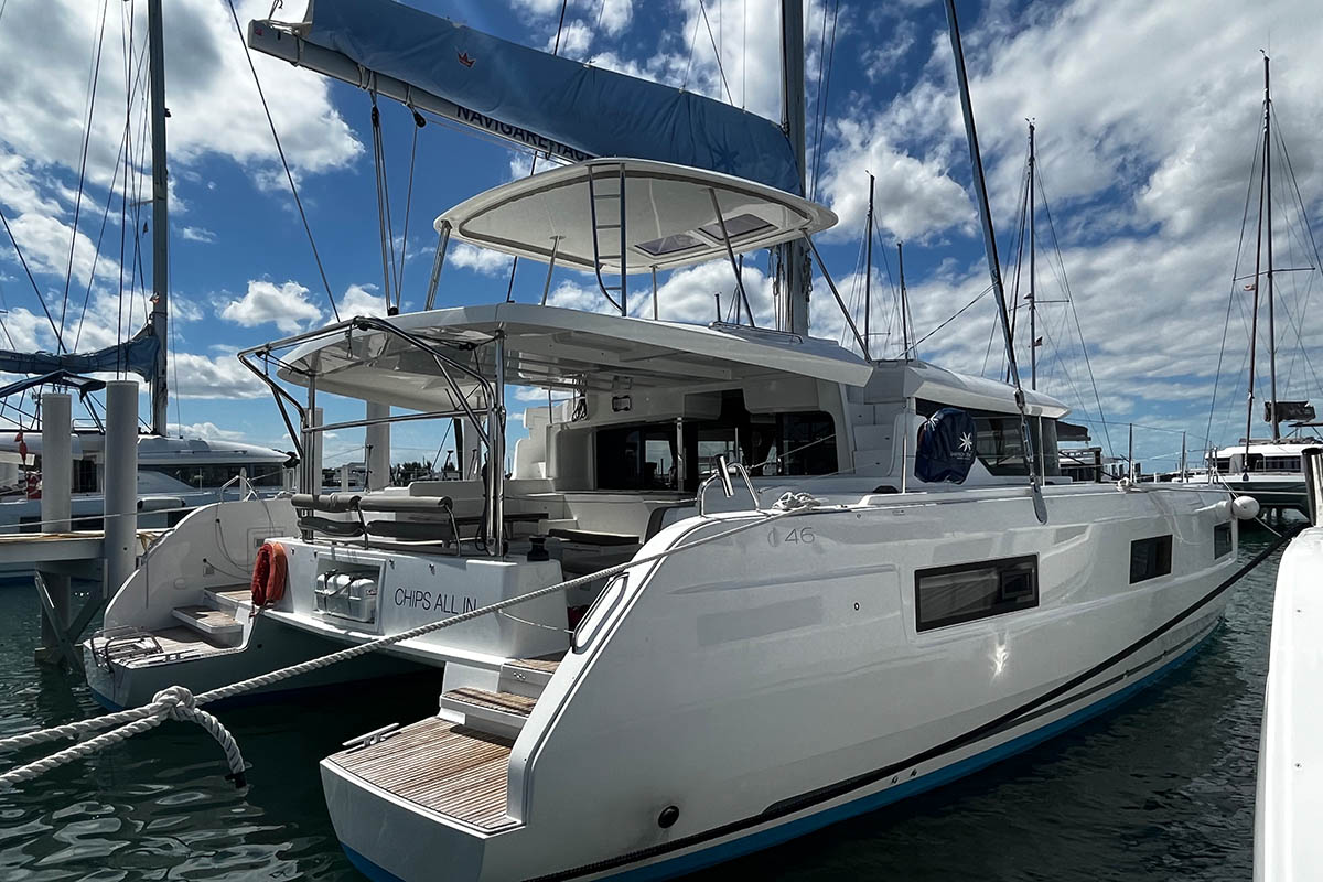 CHIPS ALL IN, a 2021 Lagoon 46 available for charter in the British Virgin Islands.