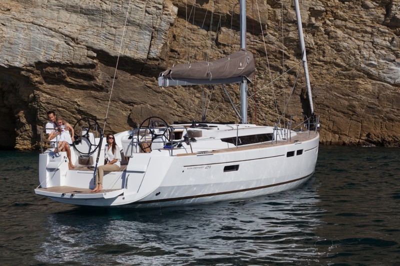 MURDOCK, a 2018 Sun Odyssey 479 available for charter in Greece.
