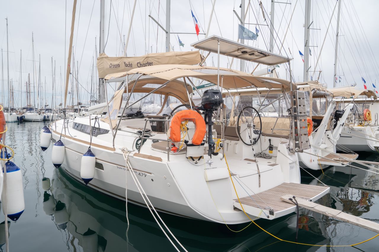 THASOS, a 2018 Sun Odyssey 479 available for charter in Greece.