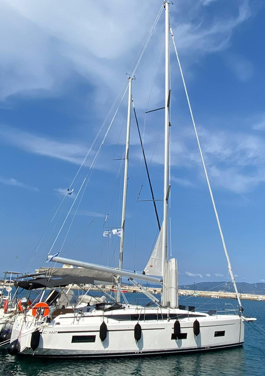 HORIZON, a 2023 Bavaria C42 available for charter in Greece.