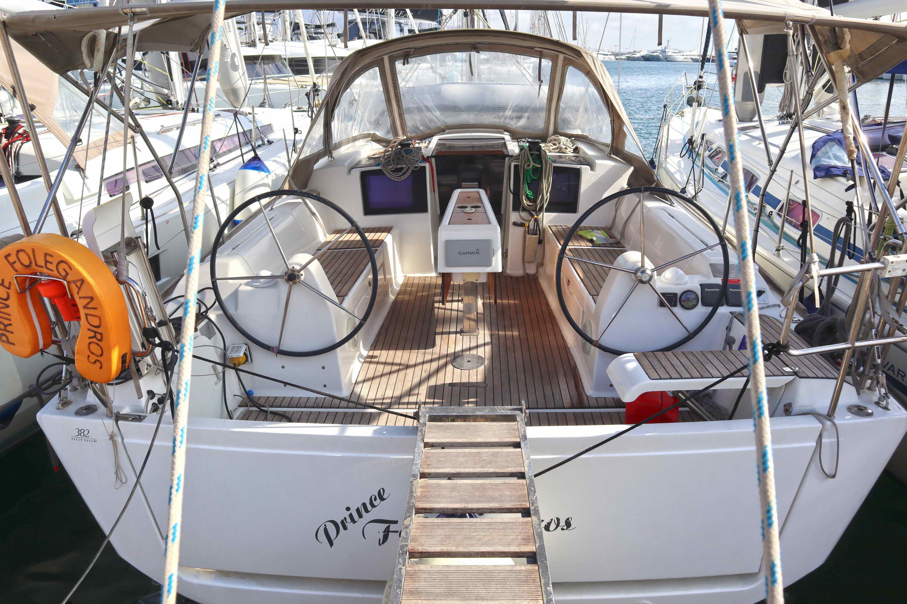 PRINCE FOLEGANDROS, a 2015 Dufour 382 GL available for charter in Greece.