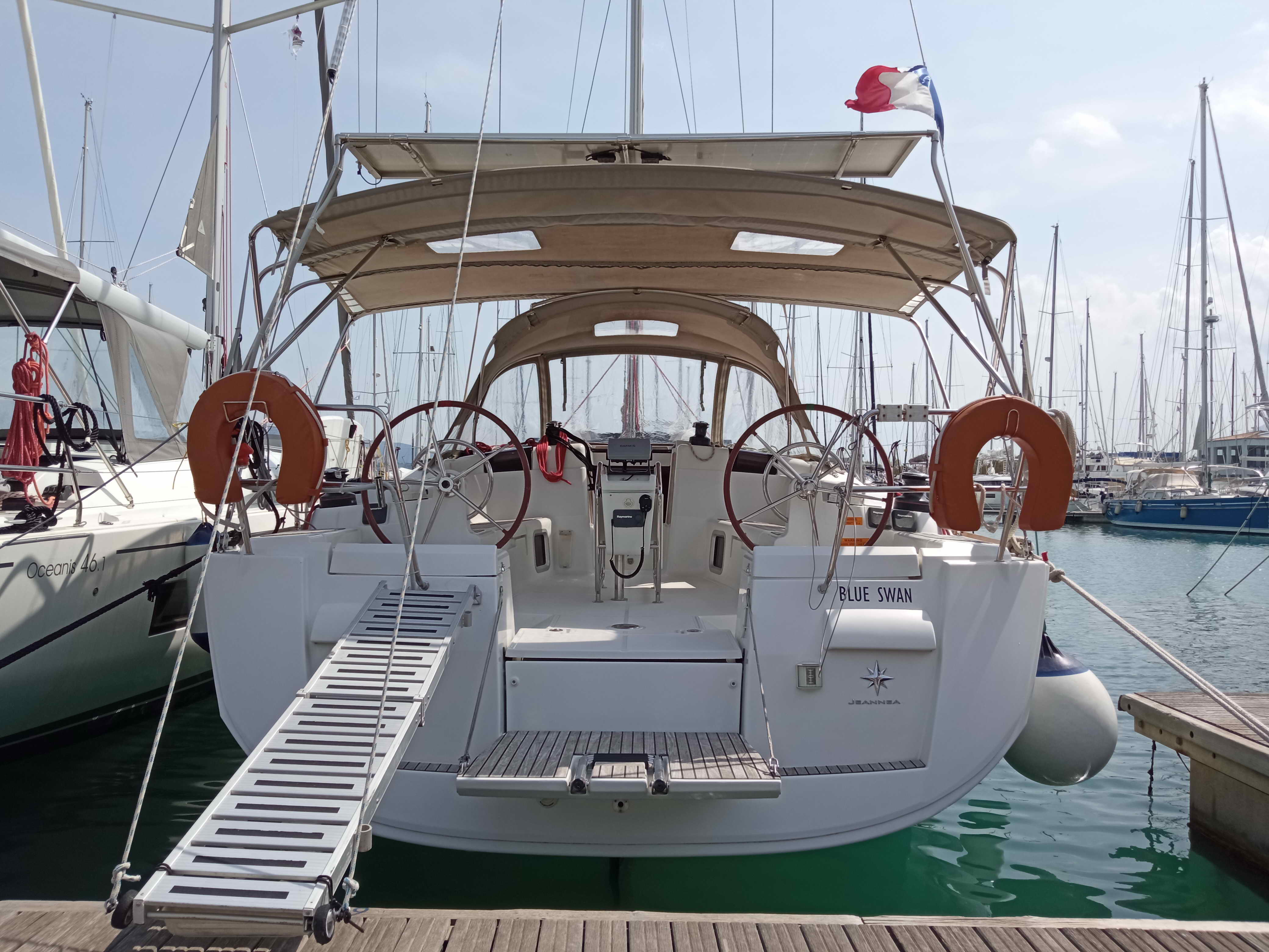 BLUE SWAN, a 2014 Sun Odyssey 439 available for charter in Greece.