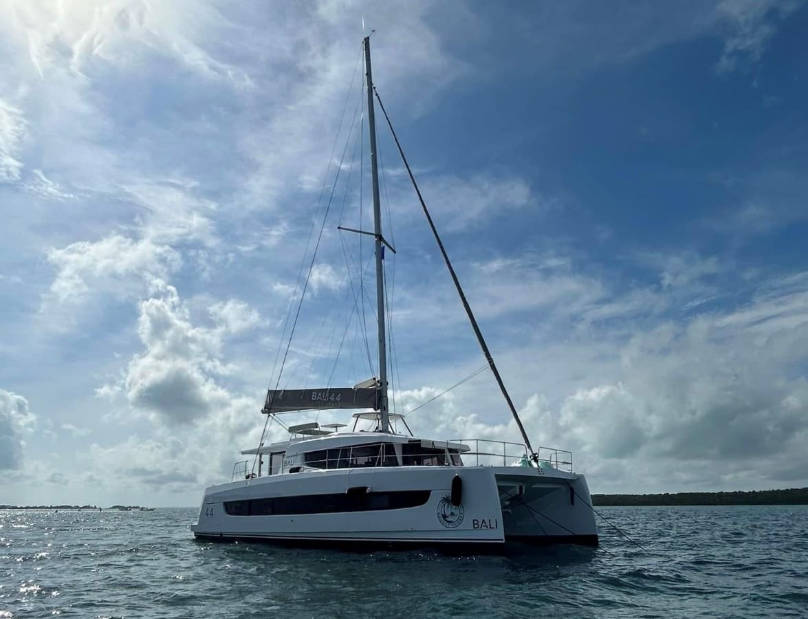 SUNSET CHASER, a 2024 Bali 4.4 available for charter in the Abaco Bahamas.