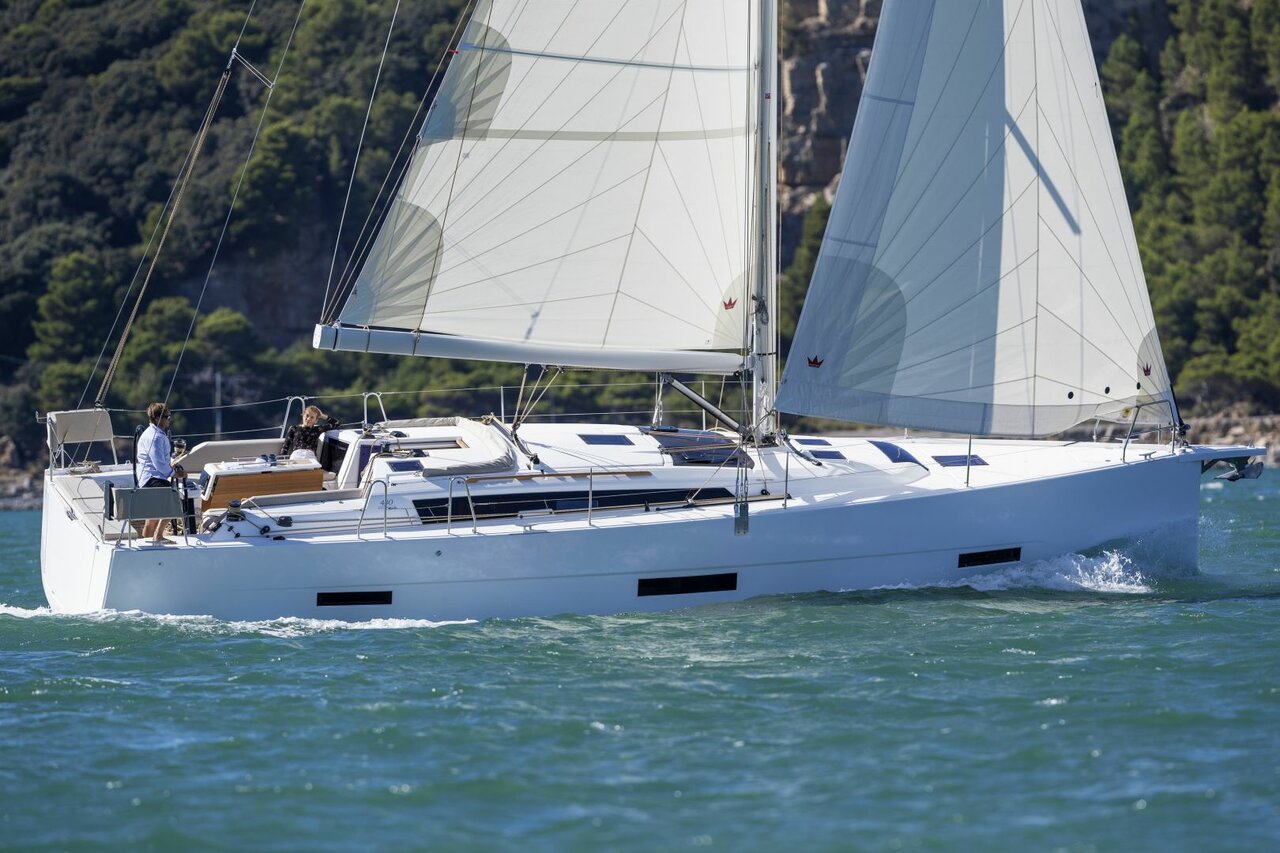 DANCER, a 2024 Dufour 430 available for charter in the US Virgin Islands.