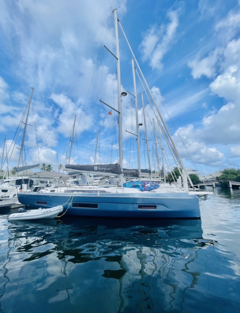 KNOT ONLINE, a 2022 Dufour 470 available for charter in the British Virgin Islands.