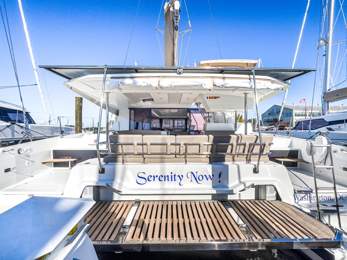 SERENITY NOW, a 2024 Fountaine Pajot Astrea 42 Maestro available for charter in the British Virgin Islands.