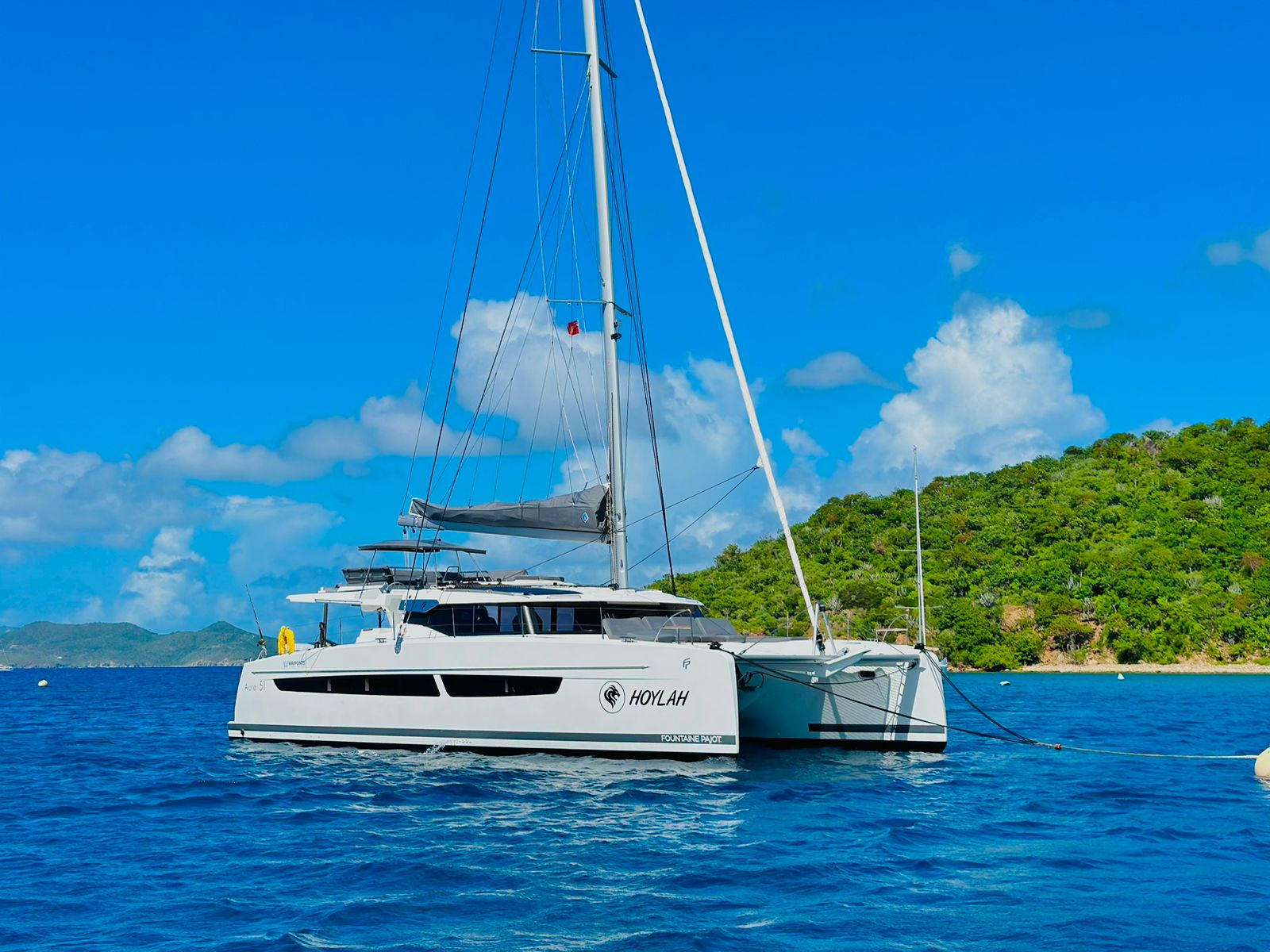 2023 Fountaine Pajot Aura 51 'HOYLAH', available for bareboat charter in British Virgin Islands