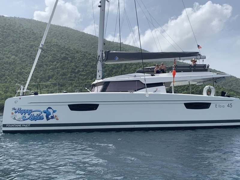 2023 Fountaine Pajot Elba 45 'THE HAPPY HEIFER', available for bareboat charter in US Virgin Islands