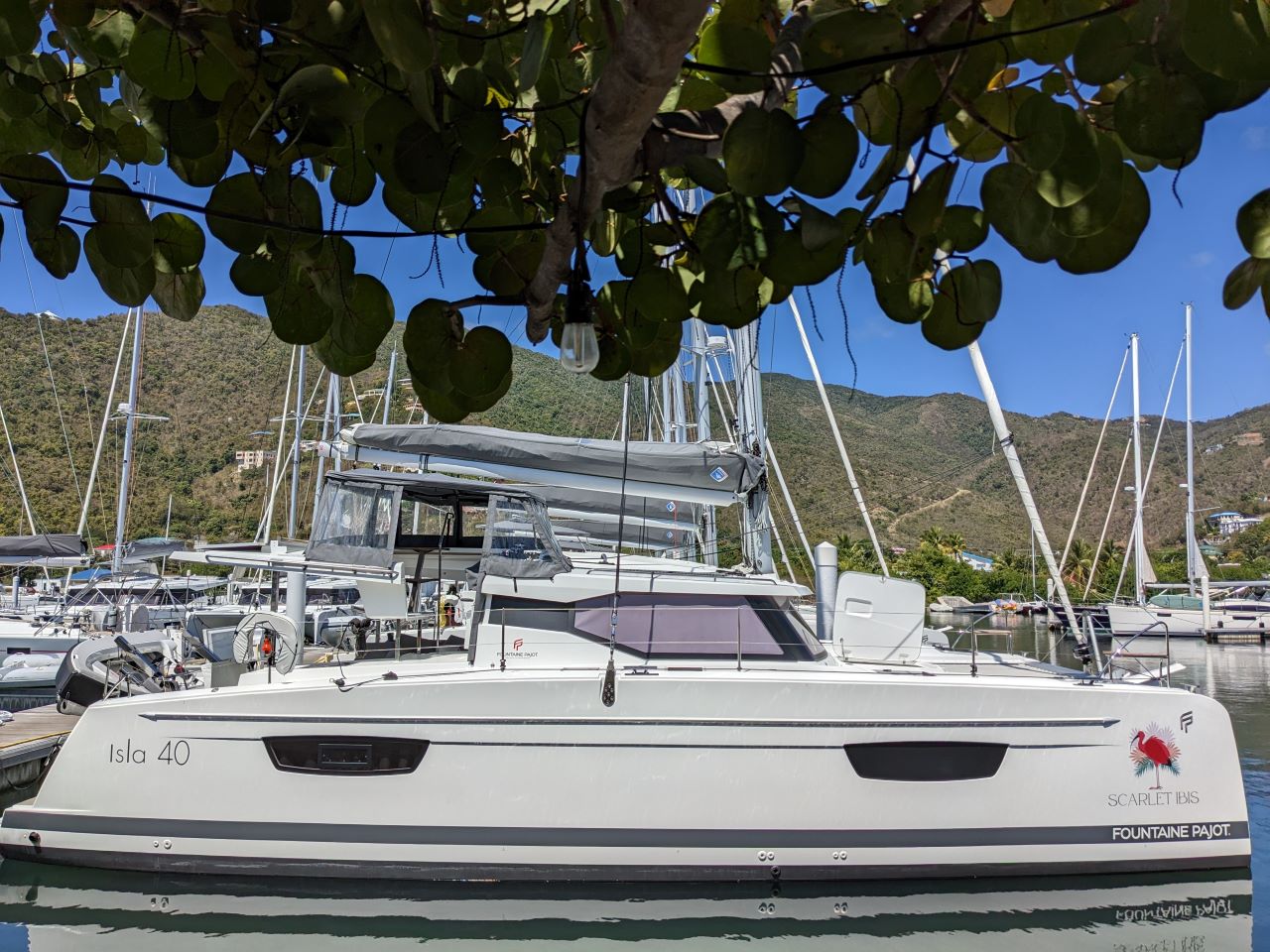 SCARLET IBIS, a 2023 Fountaine Pajot Isla 40 available for charter in the British Virgin Islands.